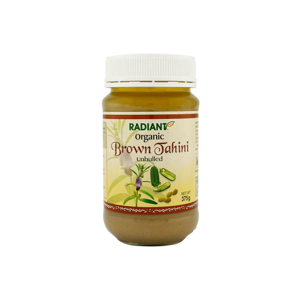 Radiant Organic Brown Tahini Unhulled 375g (highest price)