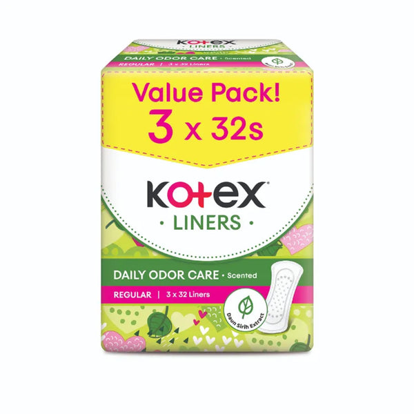 Kotex Fresh Liner Regular Daun Sirih 32sheets x 3