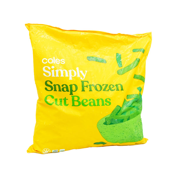 Coles Frozen Simply Cut Beans 1kg
