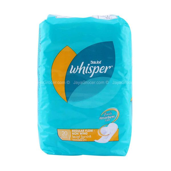 Whisper Regular Flow Non Wing Pad 28cm x 8
