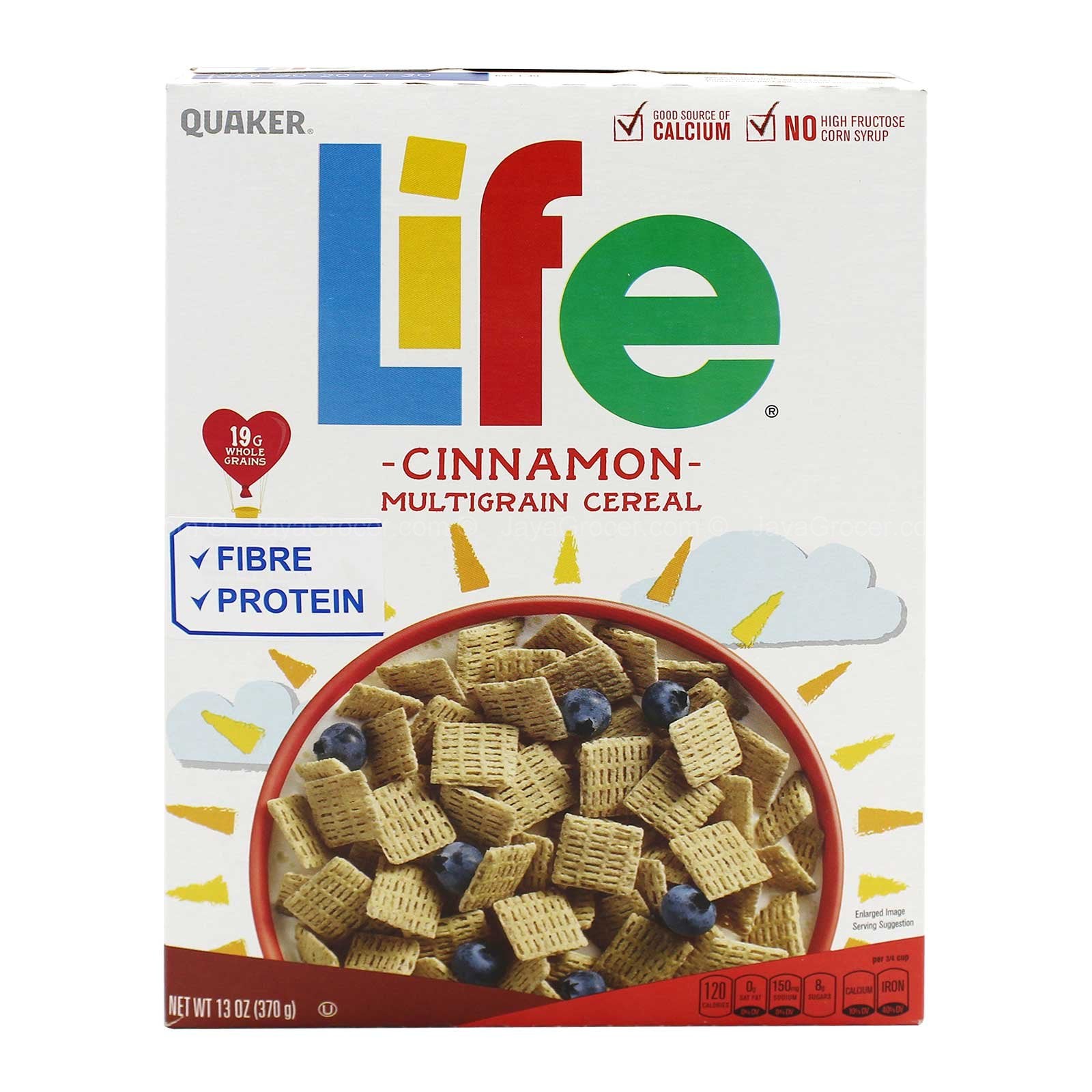 Quaker Life Cinnamon Multigrain Cereal 370g