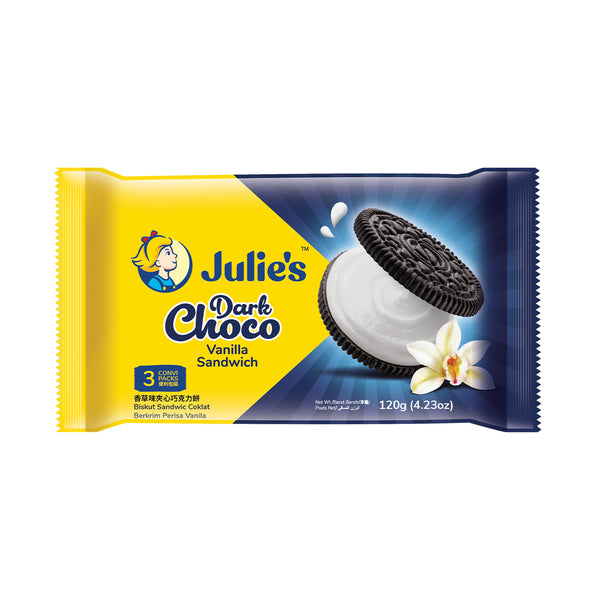 Julies Dark Chocolate Sandwich Cookies 120g (highest price)