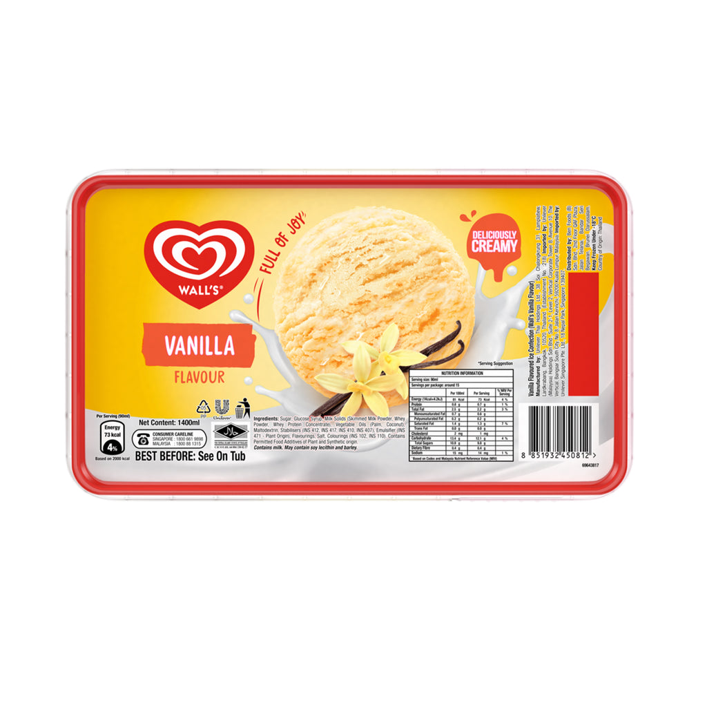 Wall Vanilla Ice Cream Tub 1.4L
