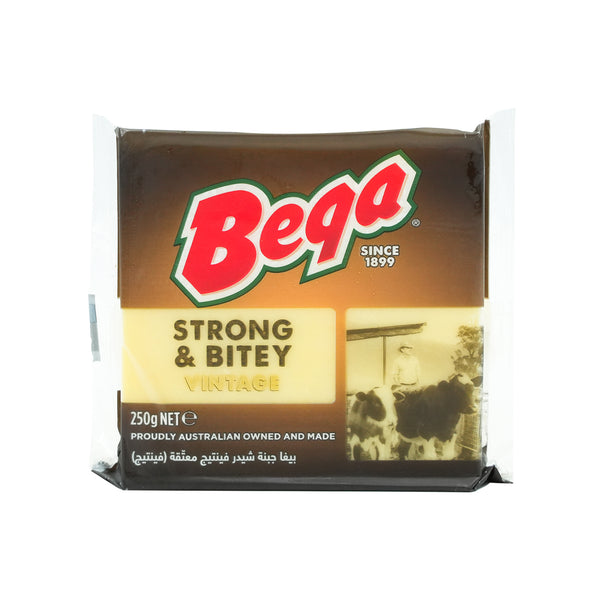 Bega Strong & Bitey Cheddar Block Cheese 250g (highest price)