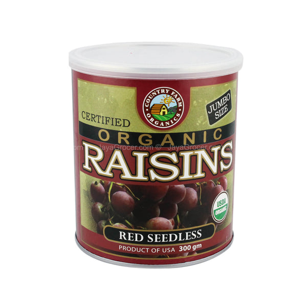 Country Farm Organics Certified Organic Red Seedless Raisins 300g (highest price)