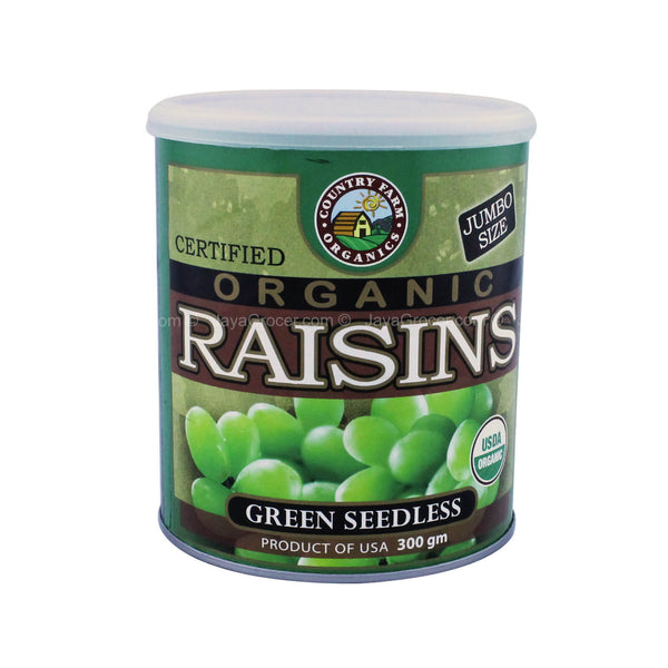 Country Farm Organic Green Raisin Cannister 300g