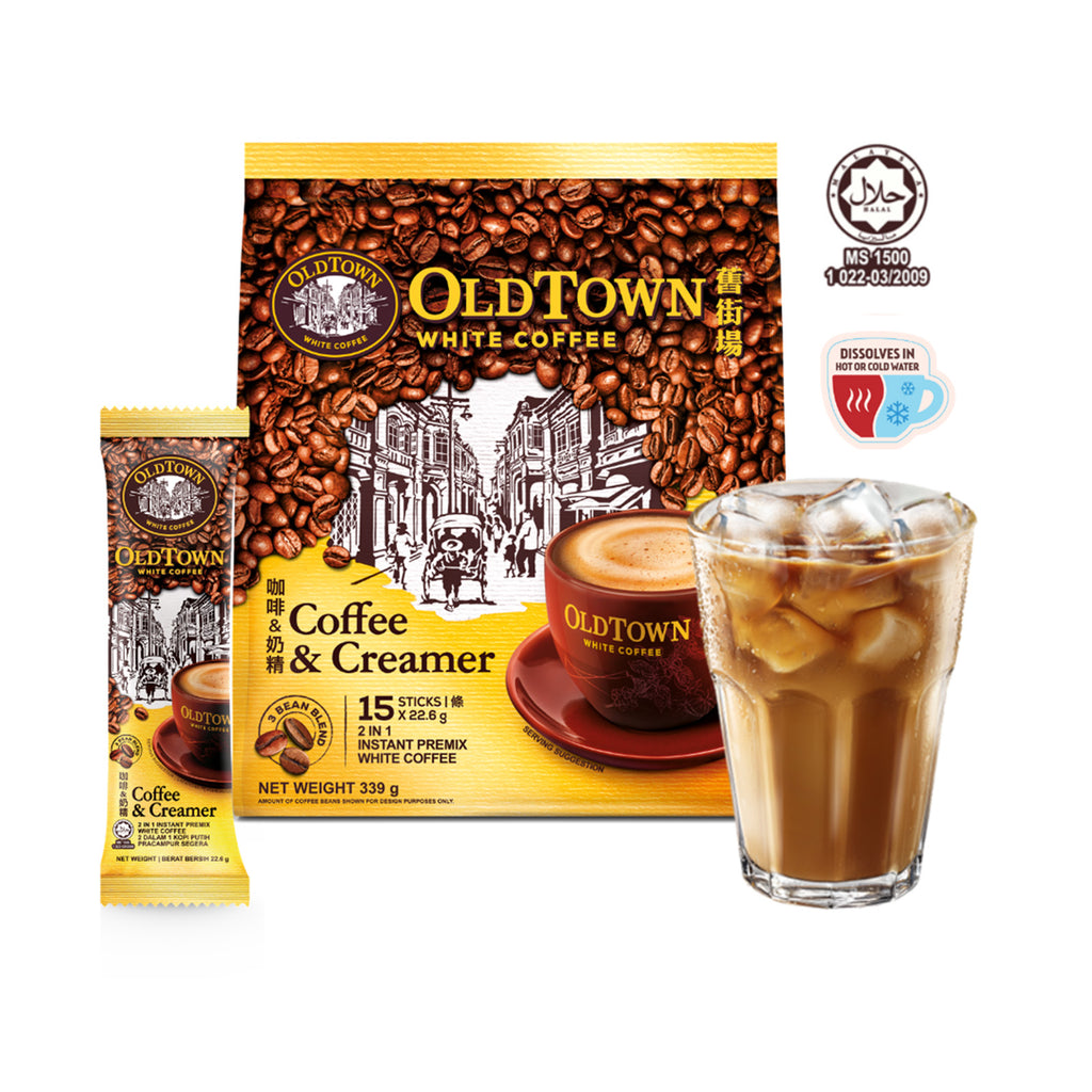 Old Town Coffee & Creamer Instant 2-in-1 Premix White Coffee 22.6g x 15