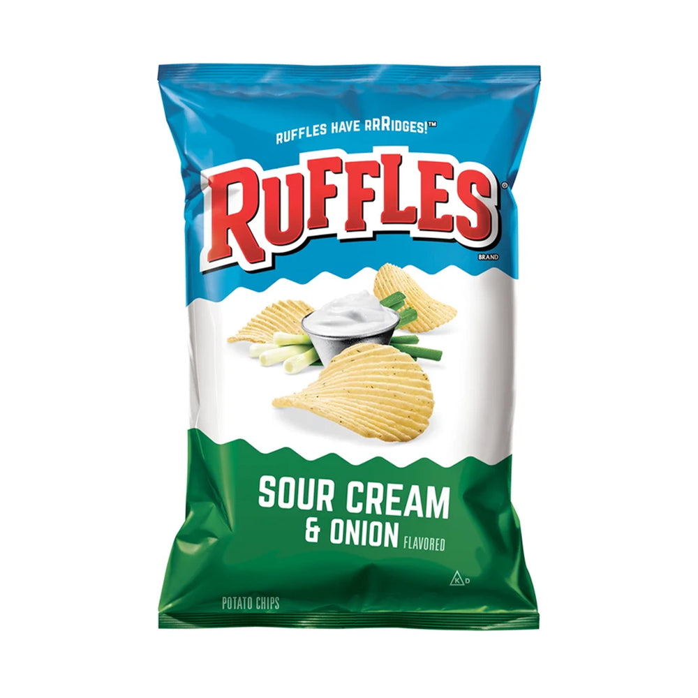 Ruffles Chips Sour Cream and Onion Potato Chips 184g
