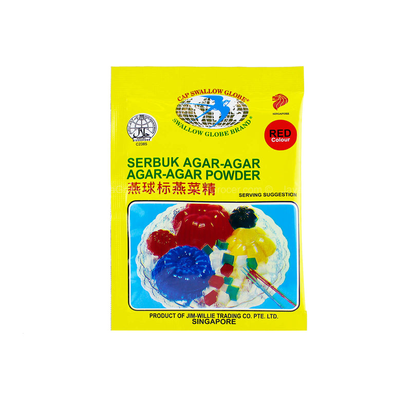 Swallow Globe Brand Red Colour Agar-Agar Powder 10g