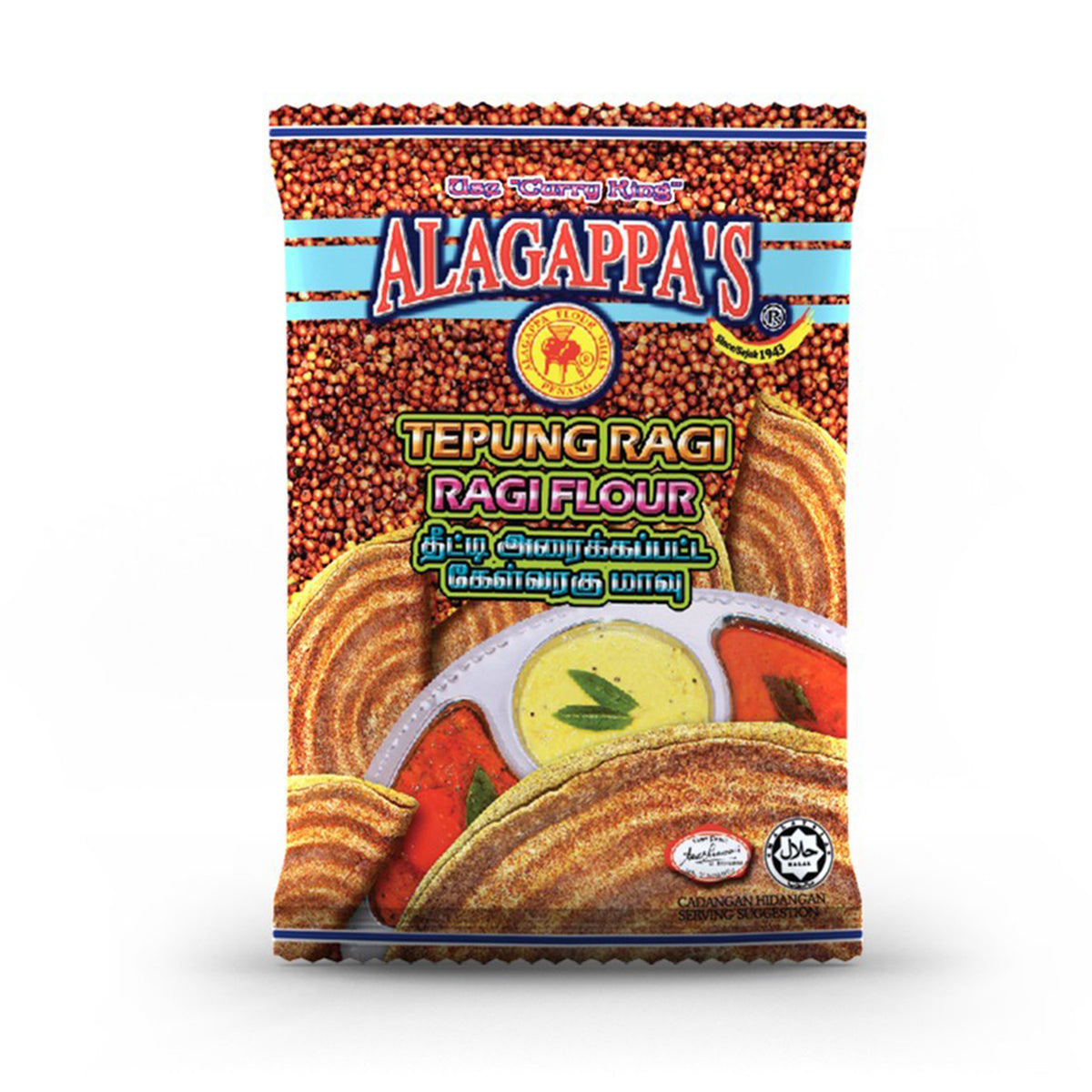 Alagappa's Ragi Flour (Red Millet Flour) 500g