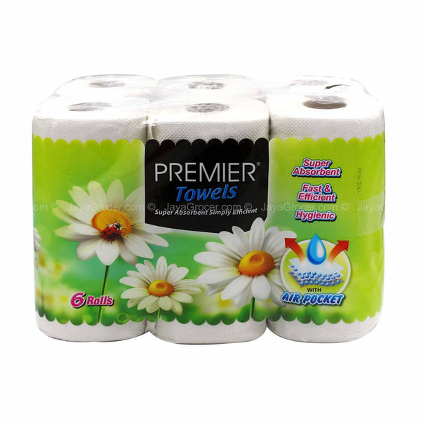 Premier Disposable Household Towels 60sheets x 6 (highest price)