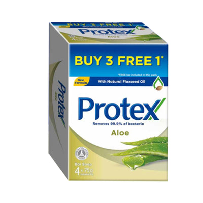 Protex Aloe Vera Soap Bar 75g x 3 +1