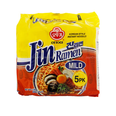 [NON-HALAL] Ottogi Jin Ramen Instant Noodle (Mild) 120g x 5