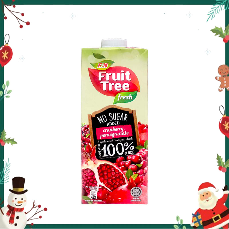 Fruit Tree 100% No Sugar Added Cranberry, Pomegranate and Apple 1L