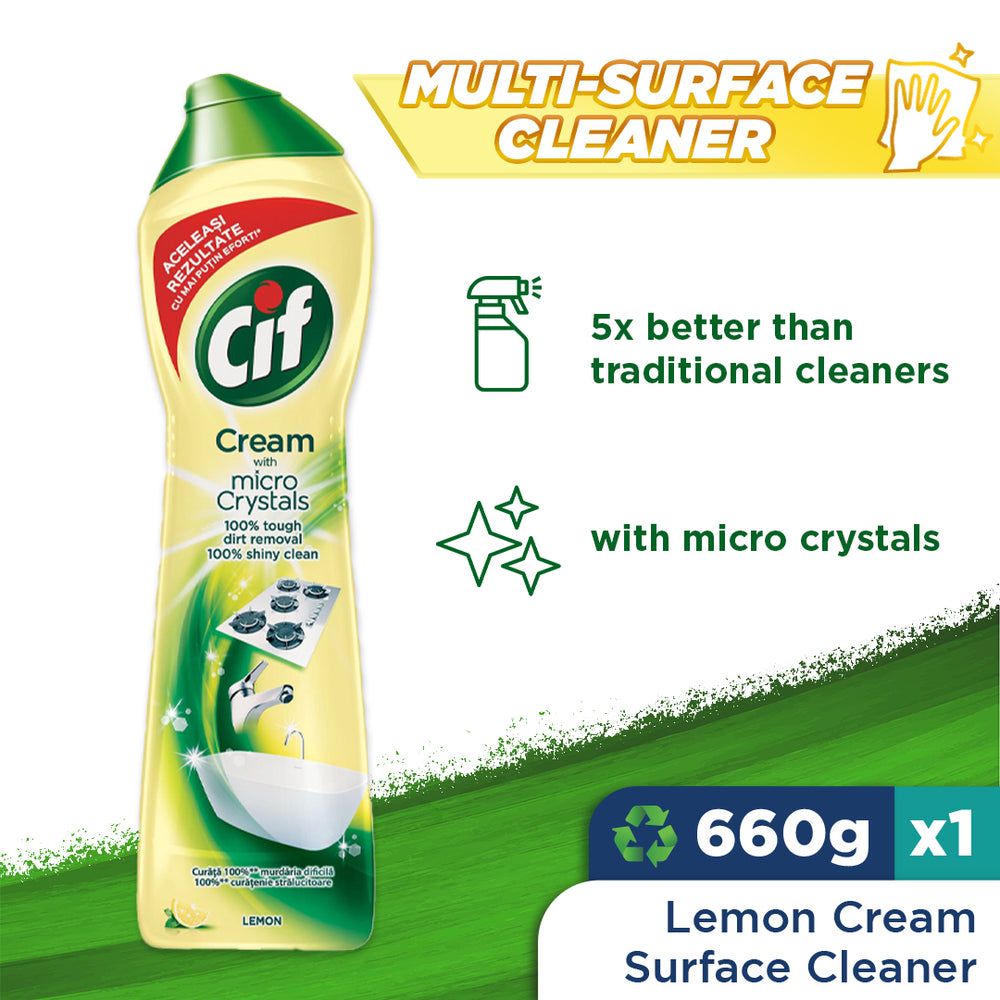 Cif Liquid Scourer Lemon 660g