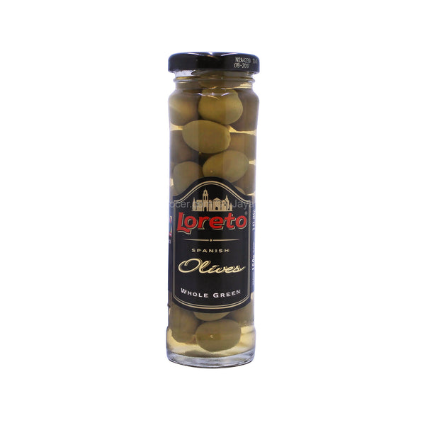 Loreto Whole Green Spanish Olives 150g