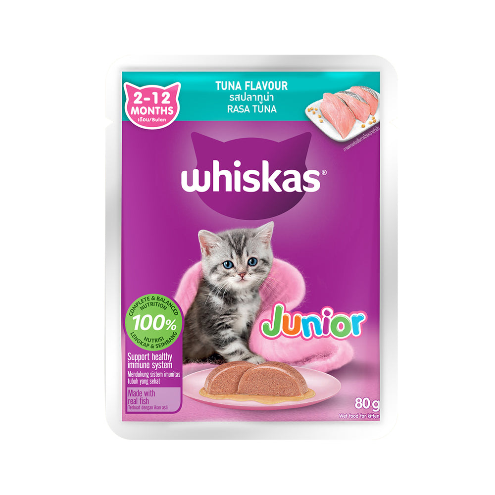 Whiskas Pouch Real Fish Kitten Tuna 80g