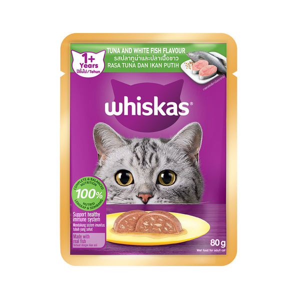 Whiskas Pouch Real Tuna and White Fish 80g (highest price)