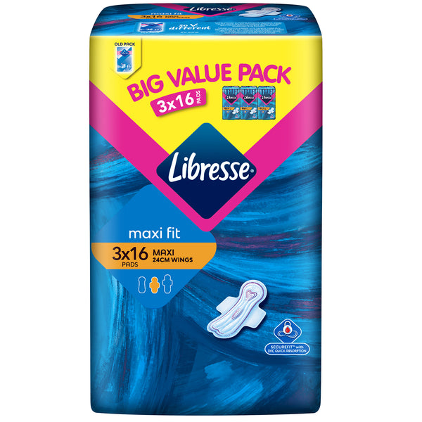 Libresse Maxi Fit Wings Pad 16pcs x 3