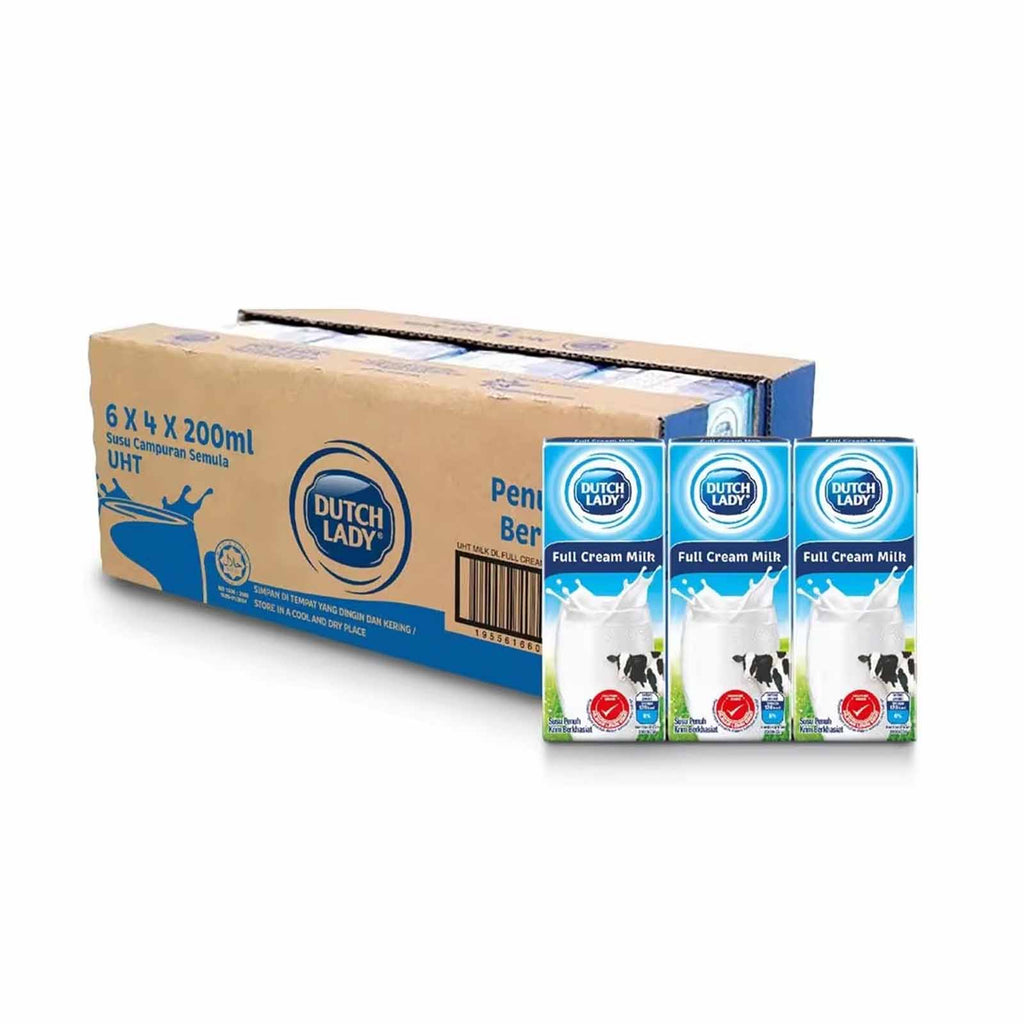 Dutch Lady UHT Full Cream Milk 200ml x 6