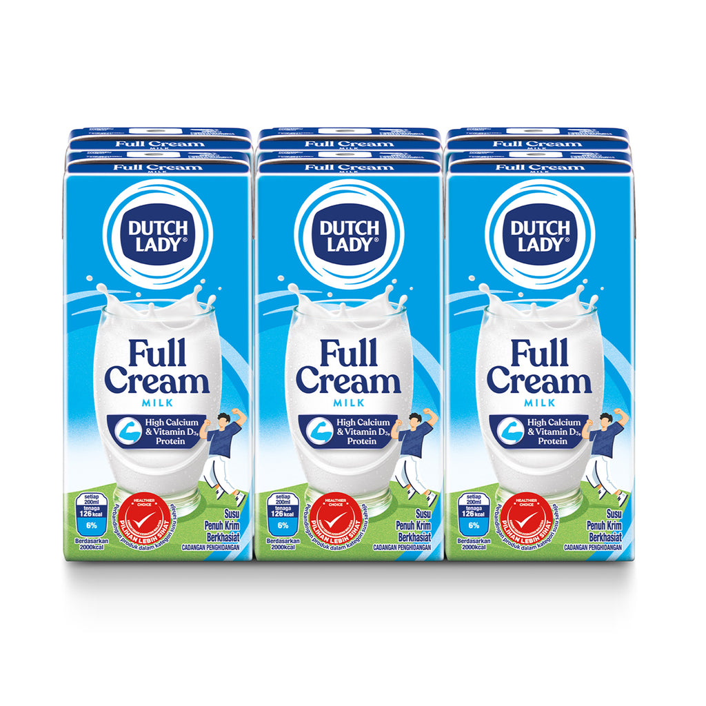 Dutch Lady UHT Full Cream Milk 200ml x 6