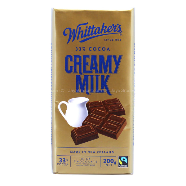 Whitakers Creamy Milk Chocolate Block 200g