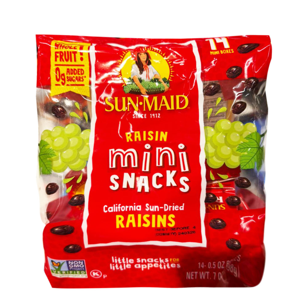 Sun-Maid Natural California Raisins Mini Snacks 14g x 14