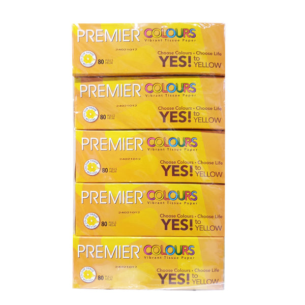 Premier Colours Vibrant Tissue Paper 80pcs x 5