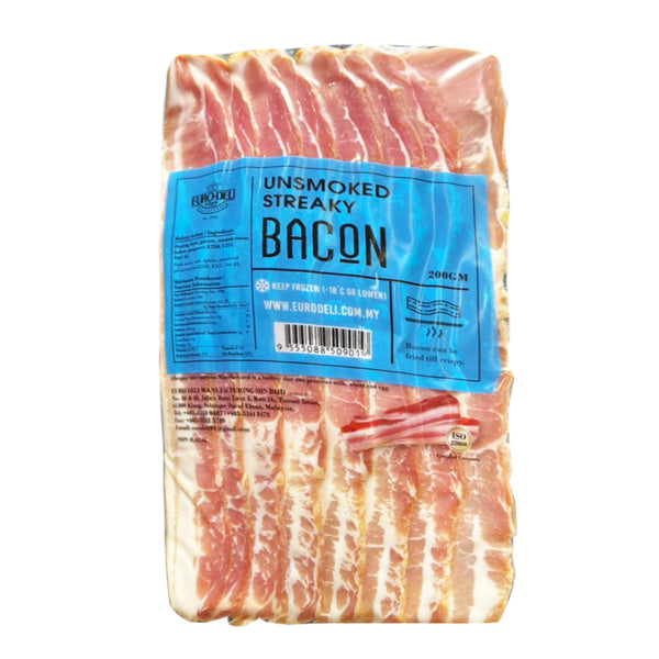 [NON-HALAL] Euro Deli Unsmoked Streaky Bacon 200g (highest price)