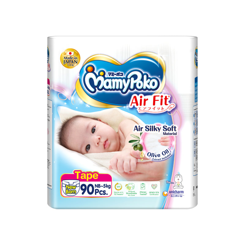 Mamy Poko Open Air Fit Baby Diapers (New Born) 90pcs/pack