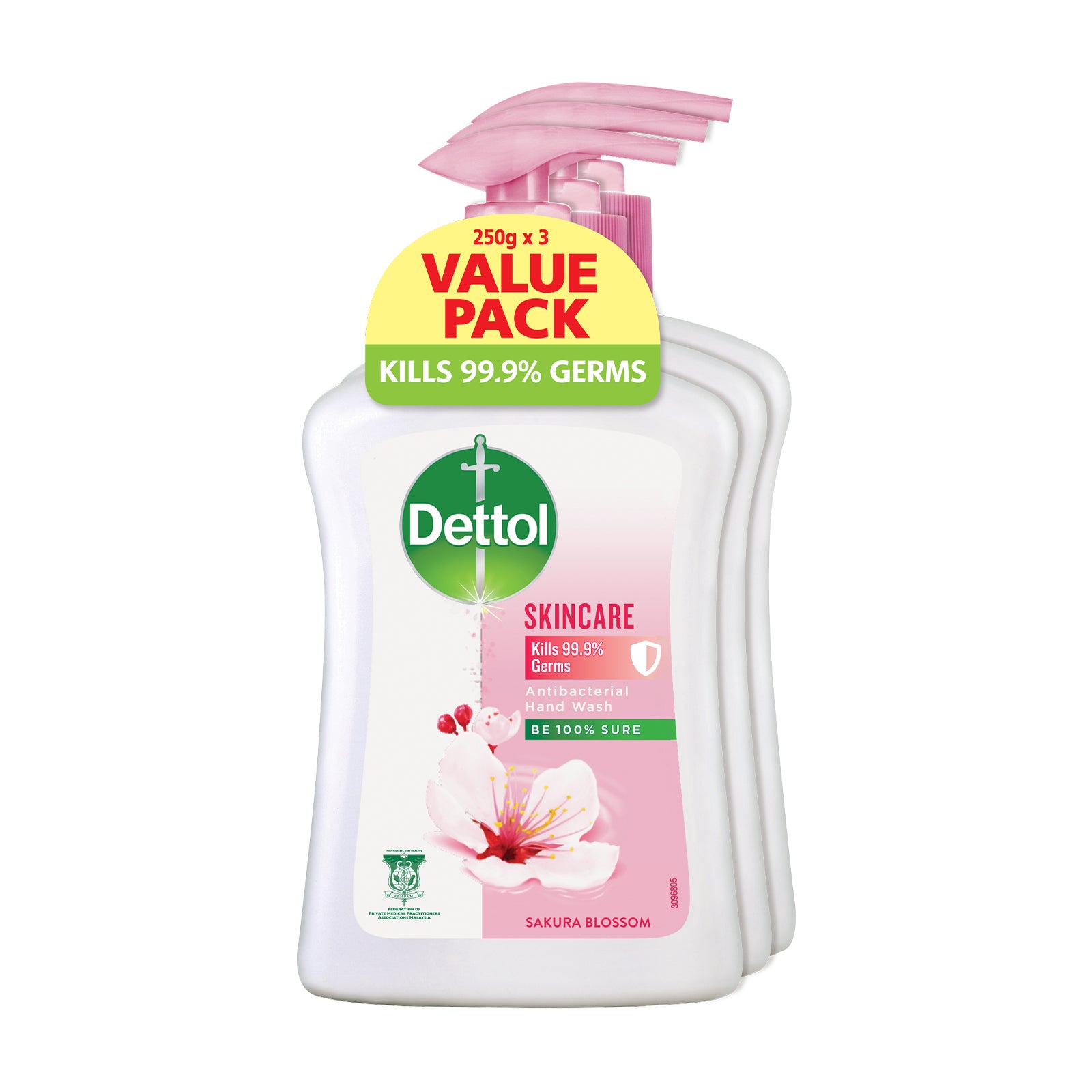 Dettol Liquid Handwash Skin Care Value Pack 250ml x 3