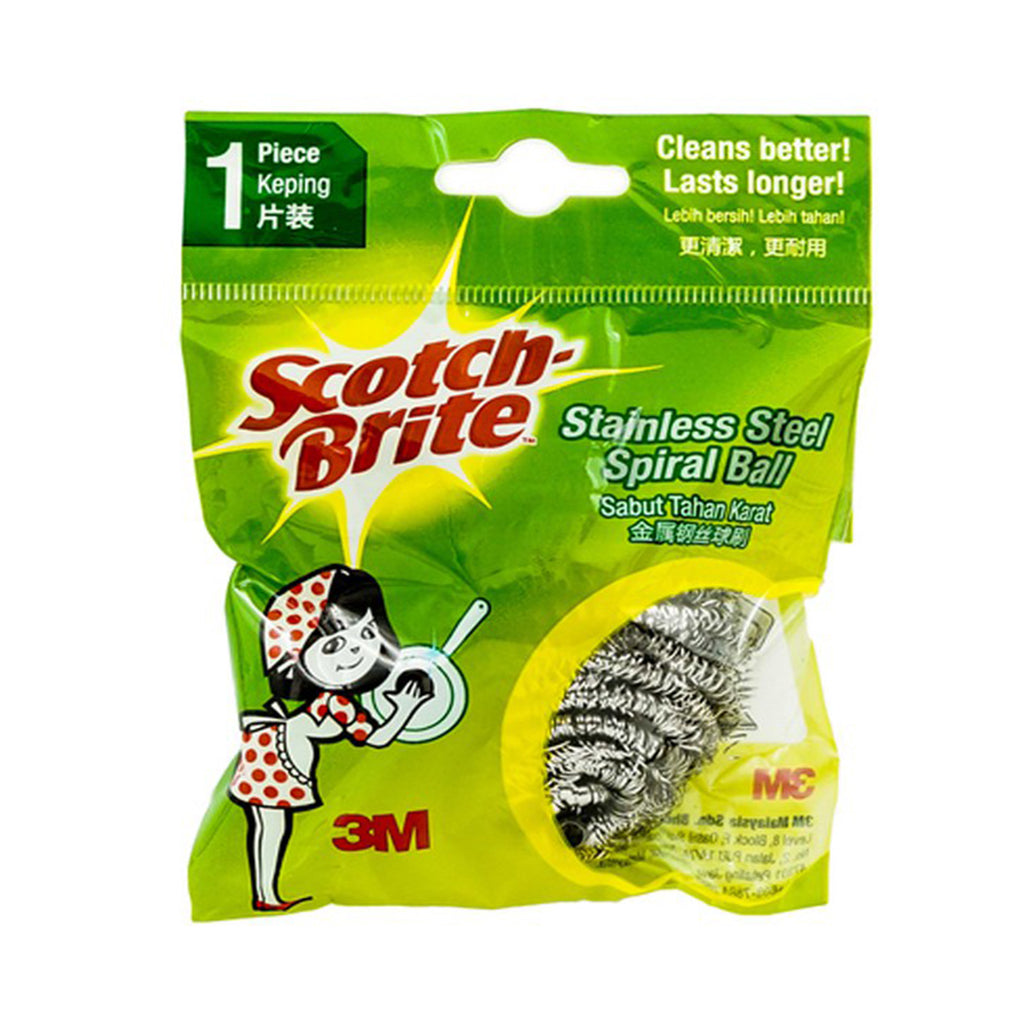 Scotch-Brite Stainless Steel Spiral Ball 1set