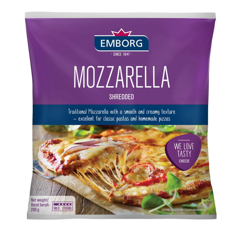 Emborg Mozarella Shredded Cheese 200g