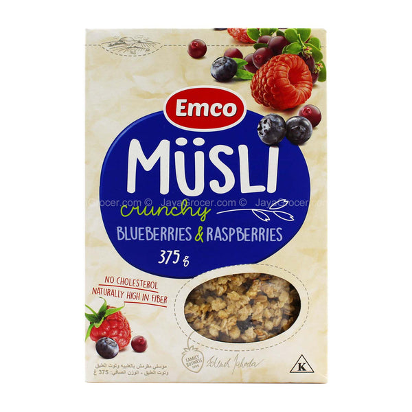 Emco Crunchy Blueberries and Raspberries Musli 375g (highest price)