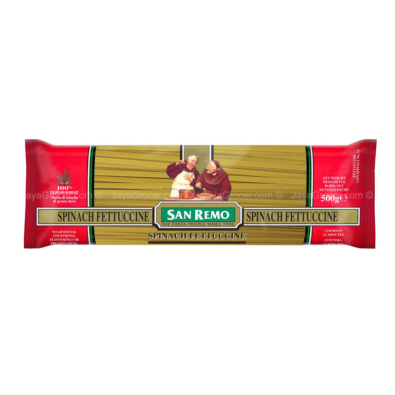 San Remo Dry Pasta Spinach Fettuccine 500g