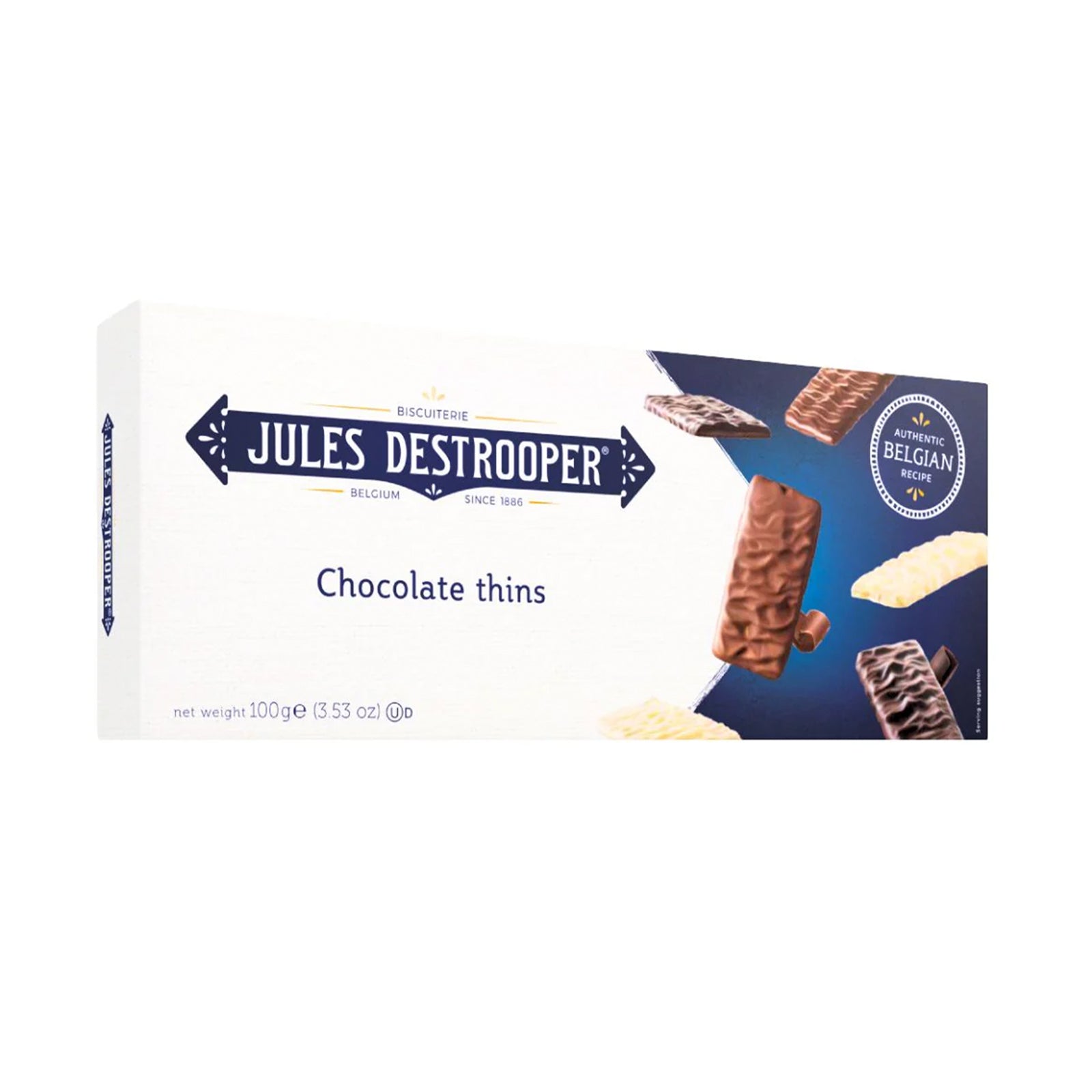 Jules Destrooper Belgian Chocolate Thins 100g