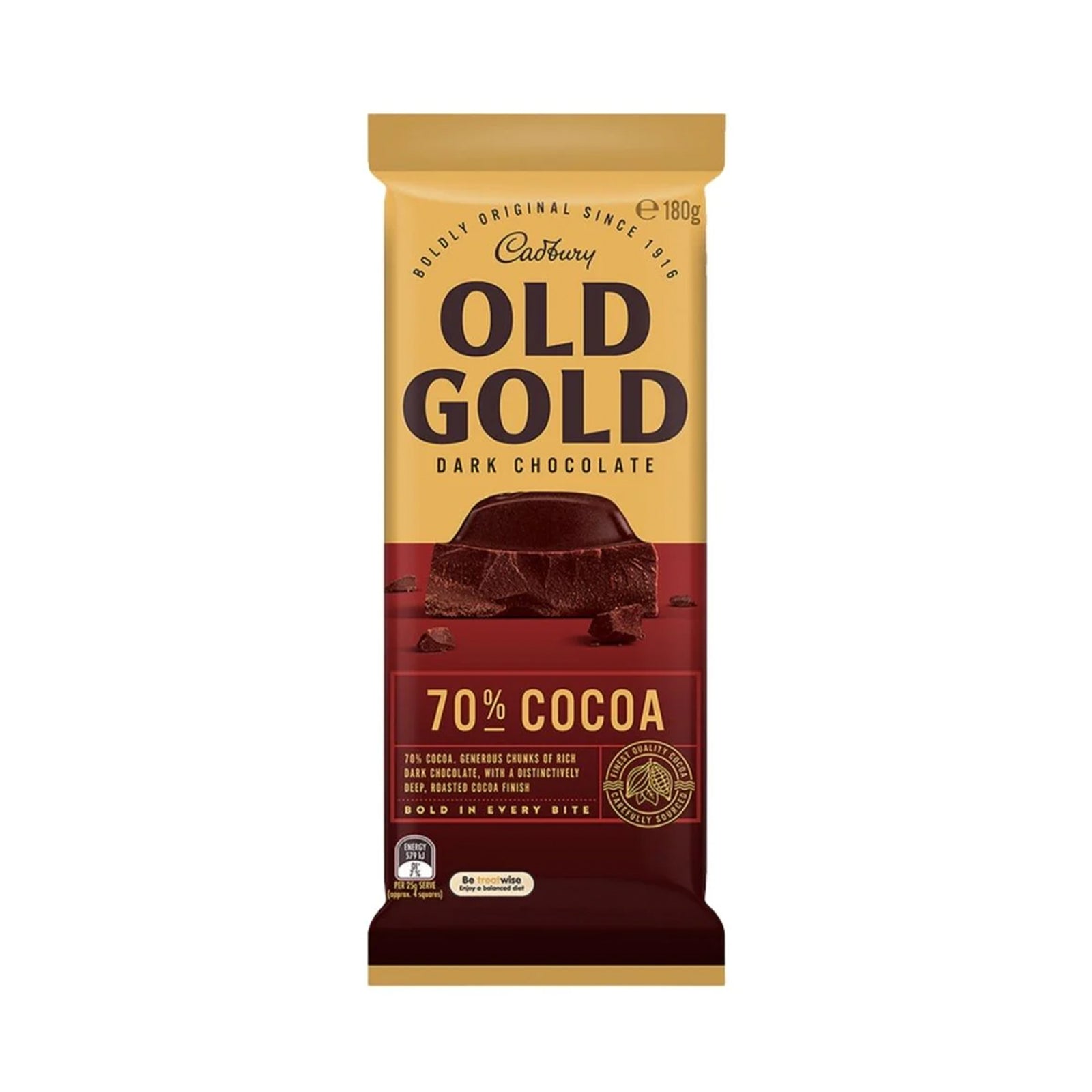 CADBURY OLD GOLD DARK ORG AUST 180G *1