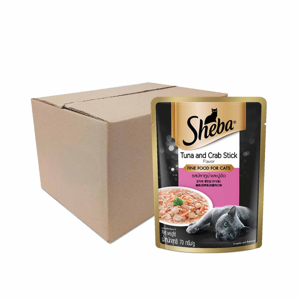 Sheba Tuna & Crab Stick Cat Wet Food Pouch 70g