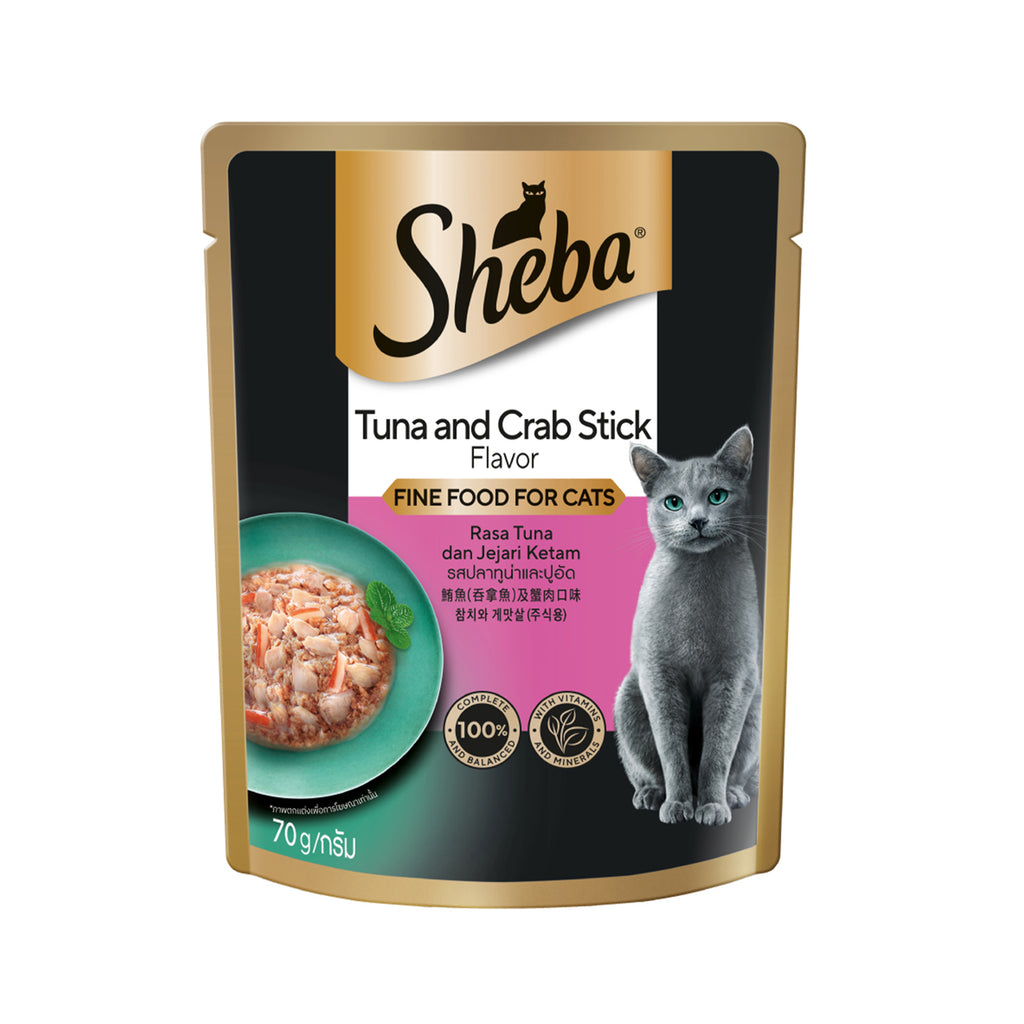 Sheba Tuna & Crab Stick Cat Wet Food Pouch 70g