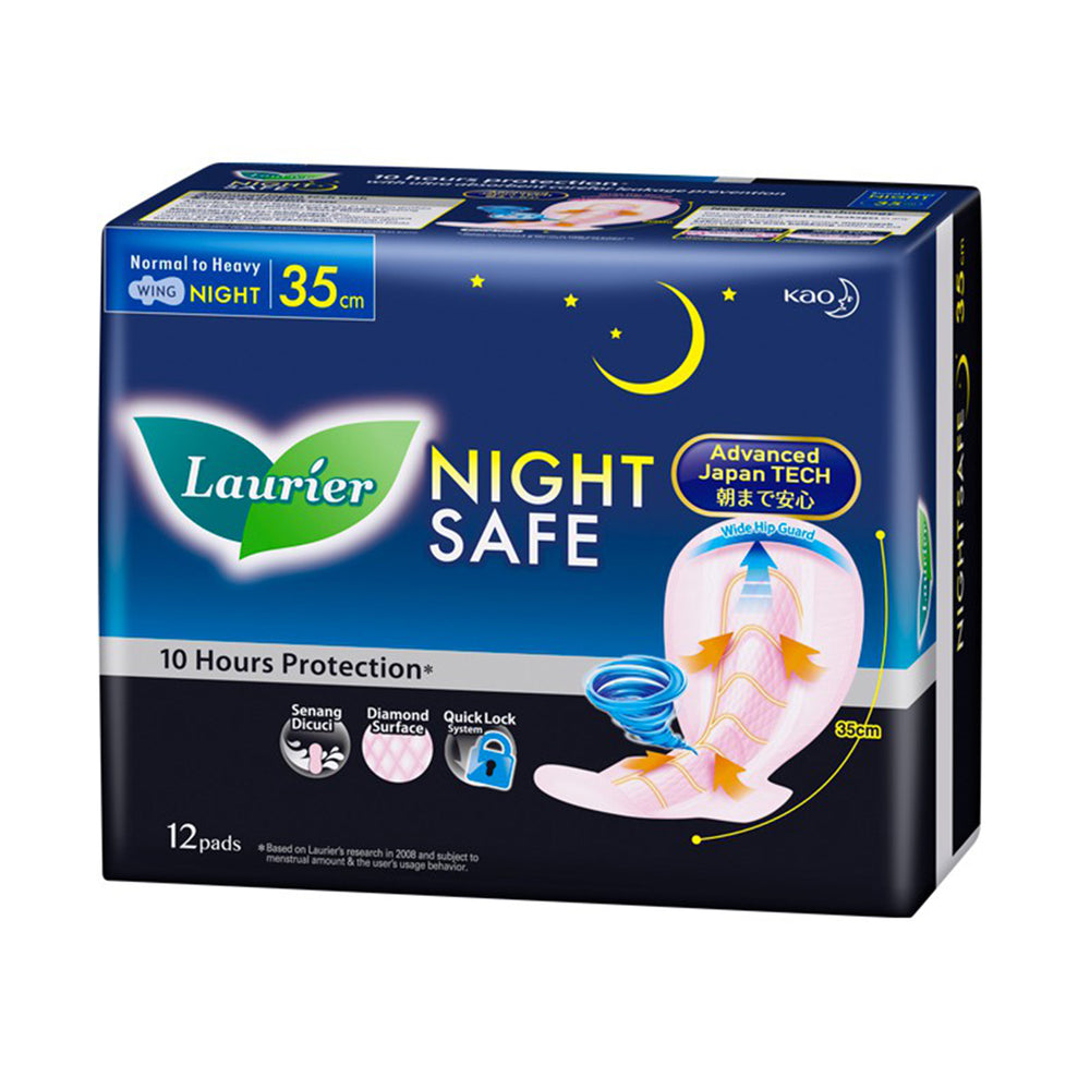 Laurier Night Safe Wing Pad 35cm x 12pads