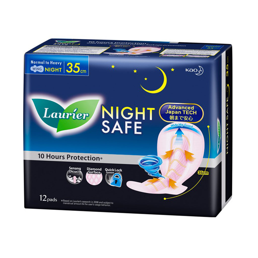 Laurier Night Safe Wing Pad 35cm x 12pads