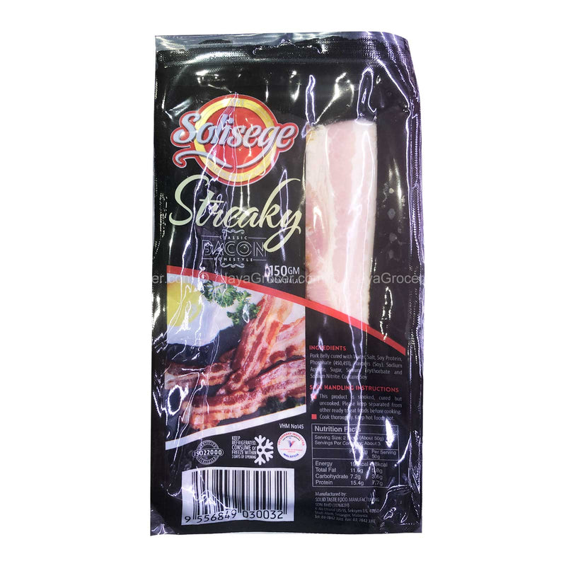 [NON-HALAL] Solisege Streaky Bacon Slices 150g