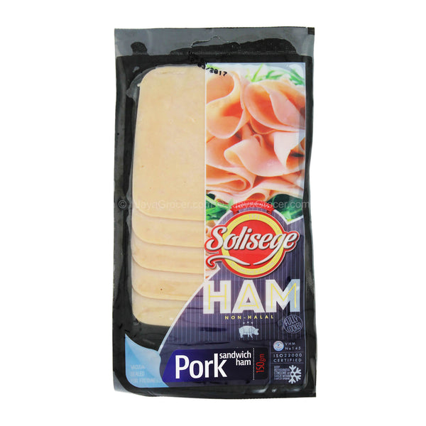[NON-HALAL] Solisege Pork Sandwich Ham Slices 150g (highest price)