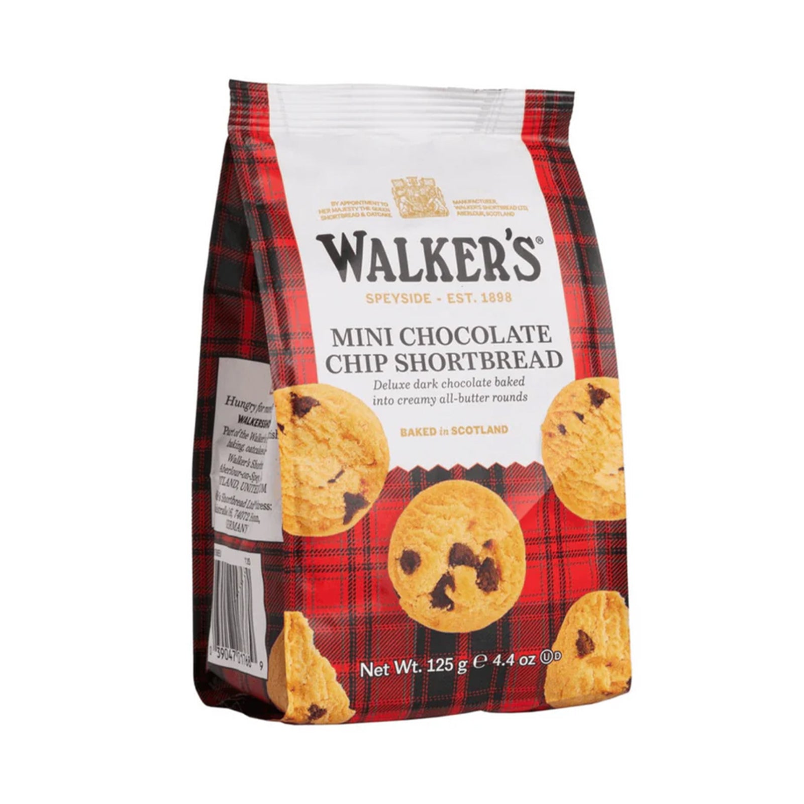 Walkers Pure Butter Mini Choc Chip Shortbread Rounds 125g