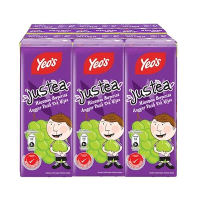 Yeo's Justea White Grape Green Tea 250ml x 6