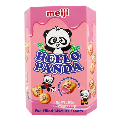 Meiji Hello Panda Biscuits with Strawberry Flavoured Filling 234g