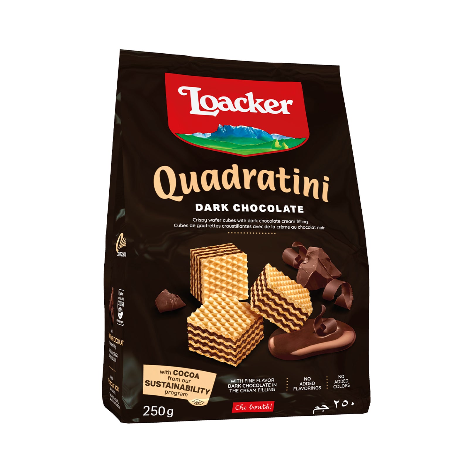 Loacker Quadratini Dark Chocolate Wafer Cookies 250g