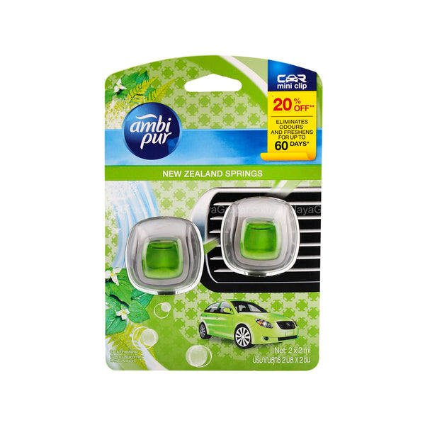 Ambi Pur New Zealand Springs Car Mini Clip Fragrance 2ml x 2 (highest price)