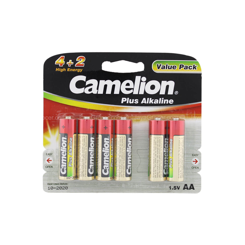 Camelion Plus Alkaline 1.5V AA Battery 6pcs/pack
