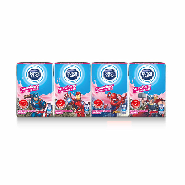 Dutch Lady Milky Marvel Strawberry Flavour UHT Milk 125ml x 4 (highest price)